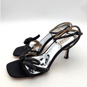 Badgley Mischka Effie Ankle Strap Sandals Women's Black Size US8 EU38.5